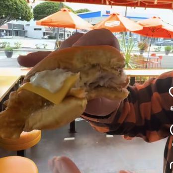 Proudly Serving - His big fish sandwich - Burgers Near Me - Redondo Beach, California