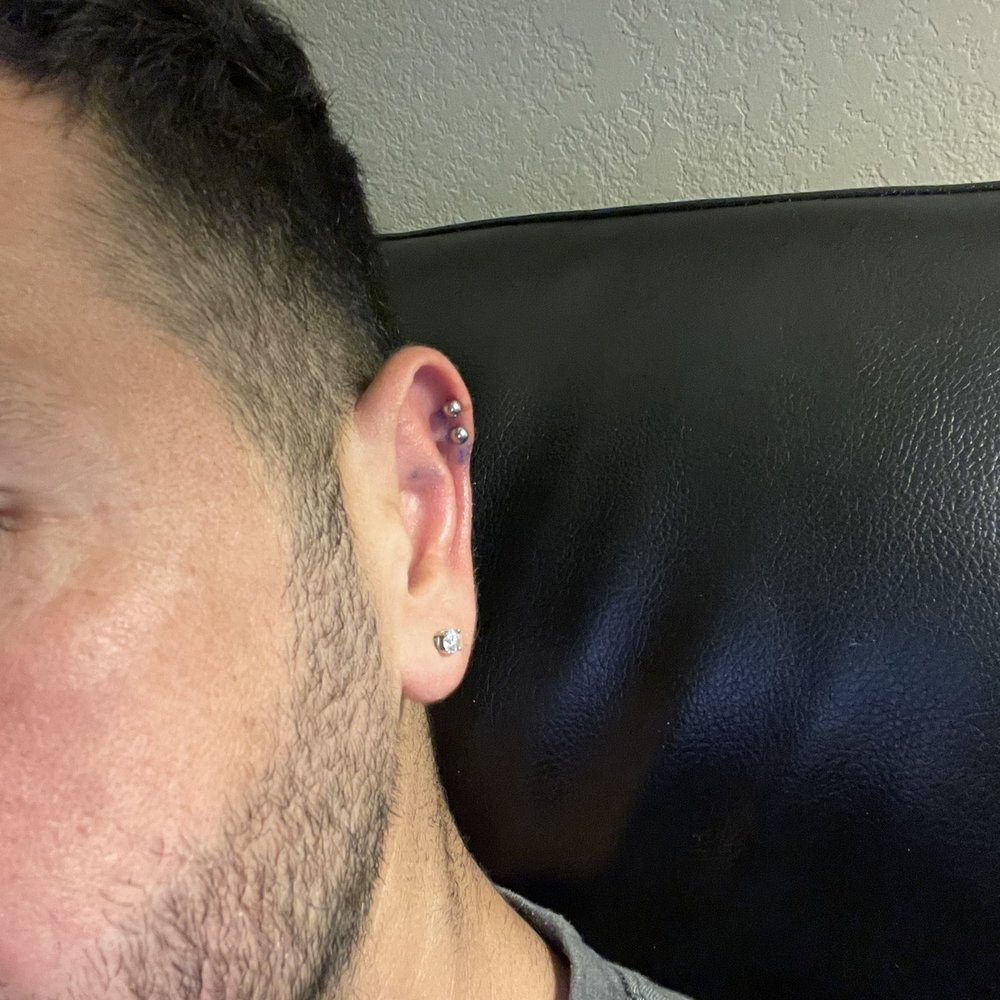 Tattoo Nation - Double helix piercing. - Tattoo Near Me - Corpus Christi, Texas Tattoo Nation - Double helix piercing. - Tattoo Near Me - Corpus Christi, Texas