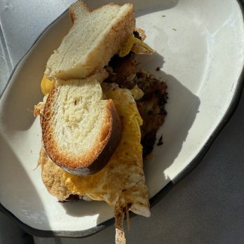 B&H Dairy - The NYC Food Guy Latke Lovers Breakfast Sandwich - Vegetarian Near Me - New York, New York B&H Dairy - The NYC Food Guy Latke Lovers Breakfast Sandwich - Vegetarian Near Me - New York, New York