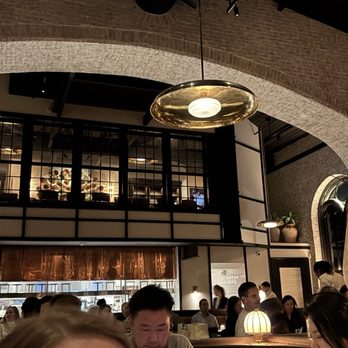 Osteria Mozza - Dining area, looking up at the private dining room in the back - Italian Near Me - Washington, DC, District of Columbia