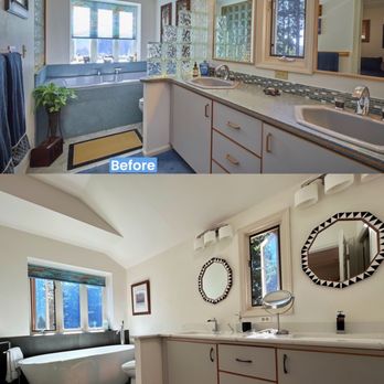 Anchor Tile - Before and After of bathroom - Flooring Near Me