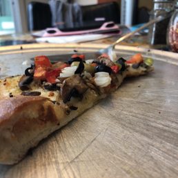Custom ordered Vegan pizza... Amazing