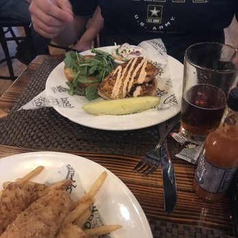 Off the Hook - Blacken Mahi sandwich - sauce on it was pretty legit.  My coworker got that for dinner. - Seafood Near Me - Bethany Beach, Delaware