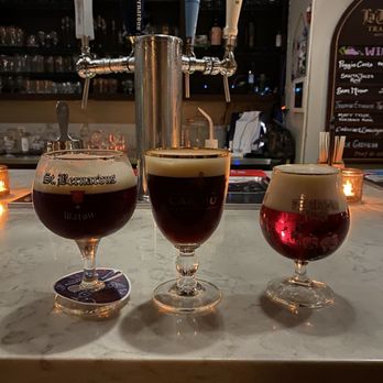 Mort Subite - A variety of Belgium beers and glassware to choose from - Pubs Near Me - Austin, Texas