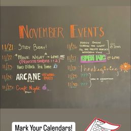Spruce Coffee's November events