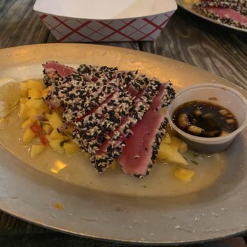 Polly's Dock Clam House - Seared Seseme Tuna - Seafood Near Me - Beach Haven, New Jersey Polly's Dock Clam House - Seared Seseme Tuna - Seafood Near Me - Beach Haven, New Jersey