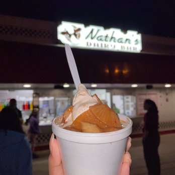 Nathan's Dairy Bar - Hot Harvest Apple Sundae - Ice Cream & Frozen Yogurt Near Me - Manassas, Virginia