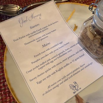 Stone Gables Bed & Breakfast - Breakfast menu - Bed & Breakfast Near Me - Leesburg, Virginia Stone Gables Bed & Breakfast - Breakfast menu - Bed & Breakfast Near Me - Leesburg, Virginia