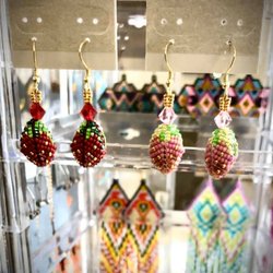 Indigenous First Gift Shop - Variety of beadwork - strawberries filled with sage by Kurt Buffalo