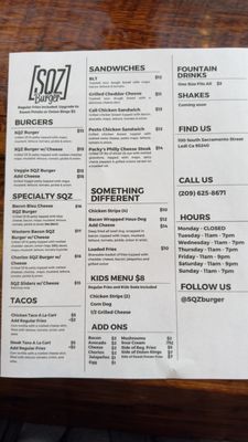Menu photo 4 SQZ Burger Lodi, CA Menu photo 4 SQZ Burger Lodi, CA