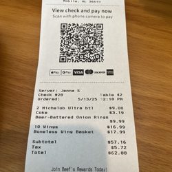 Beef 'O' Brady's - Reasonable pricing