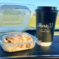 Moxie33 Coffee - Pecan Pie Latte and Pumpkin Pie Roll