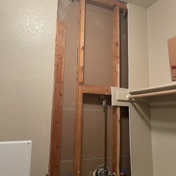 European Standards Flooring & Remodeling - "Before" repipe of Master closet (for shower) - Flooring Near Me