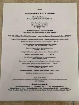 Menu photo 2 Rock Inn Restaurant Palmetto, FL Menu photo 2 Rock Inn Restaurant Palmetto, FL