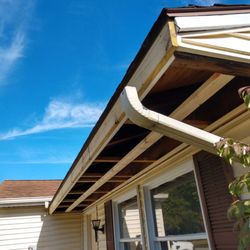 Black Dog Property Management - Rebuilding fascia and structure for soffit support.