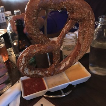 That Meetball Place - Garlic asiago giant pretzel with dipping sauces - Bars Near Me - Patchogue, New York That Meetball Place - Garlic asiago giant pretzel with dipping sauces - Bars Near Me - Patchogue, New York