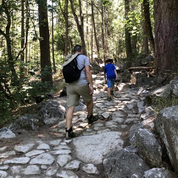 Mirror Lake - Part of the trail is "paved" with rocks. - Hiking Near Me Mirror Lake - Part of the trail is "paved" with rocks. - Hiking Near Me