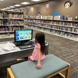 Apple Valley Newton T Bass Branch Library - 2 Computers for the kids. One pictured and one opposite this one.