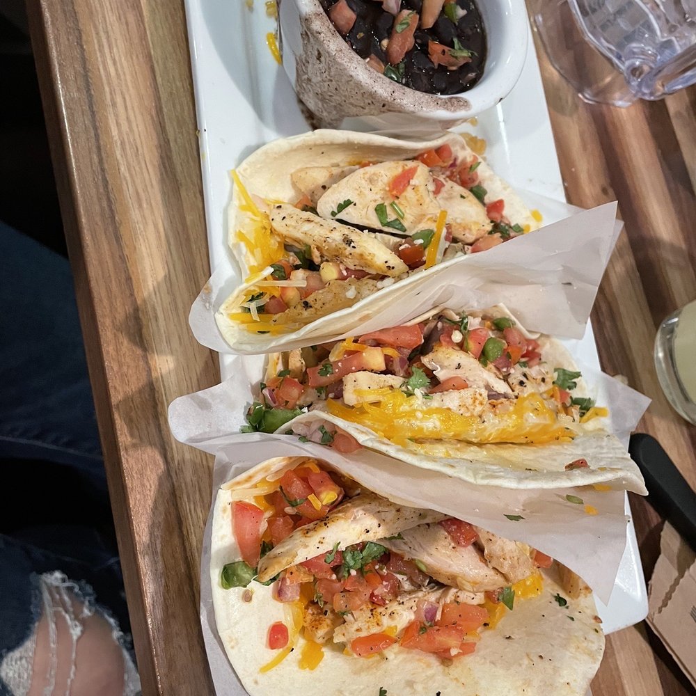 Chili's - three tacos on a white plate - American Near Me - Midvale, Utah Chili's - three tacos on a white plate - American Near Me - Midvale, Utah