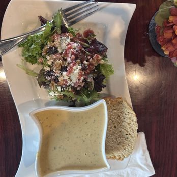 Soulful Soups and Spirits - Beer cheese soup and House Salad - American Near Me - Spokane, Washington Soulful Soups and Spirits - Beer cheese soup and House Salad - American Near Me - Spokane, Washington
