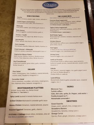 Menu photo 7 Oasis Restaurant & Catering Pismo Beach, CA