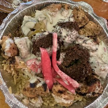Mamoun's Falafel - Chicken Kebab with falafel add on - Middle Eastern Near Me - Princeton, New Jersey