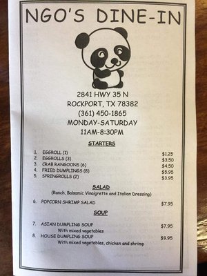 Menu photo 8 NGO'S Dine In Rockport, TX Menu photo 8 NGO'S Dine In Rockport, TX