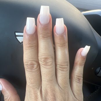 Highlands Nails & Spa - I asked for white and I got this milky white... and look how bulky my middle finger is. - Nail Salons Near Me - Las Vegas, Nevada Highlands Nails & Spa - I asked for white and I got this milky white... and look how bulky my middle finger is. - Nail Salons Near Me - Las Vegas, Nevada