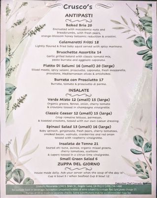 Menu photo 6 Crusco's Angels Camp, CA Menu photo 6 Crusco's Angels Camp, CA