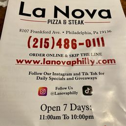Their menu Their menu