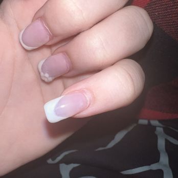 First Pro Nails - Crooked shape, and messy French. - Nail Salons Near Me - Lawrenceville, Georgia First Pro Nails - Crooked shape, and messy French. - Nail Salons Near Me - Lawrenceville, Georgia