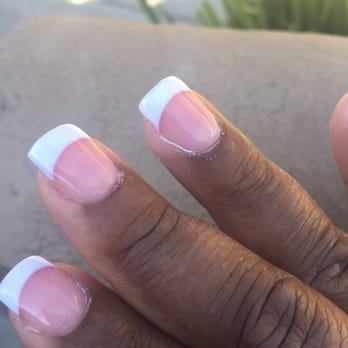 Tip Top Nail Bar - A bunch of white crap left all around the edges. Nails were not filed evenly... So pissed. - Nail Salons Near Me - Tustin, California Tip Top Nail Bar - A bunch of white crap left all around the edges. Nails were not filed evenly... So pissed. - Nail Salons Near Me - Tustin, California