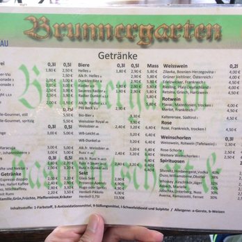Zum Brunnergarten - Menu - German Near Me - Munich, BY