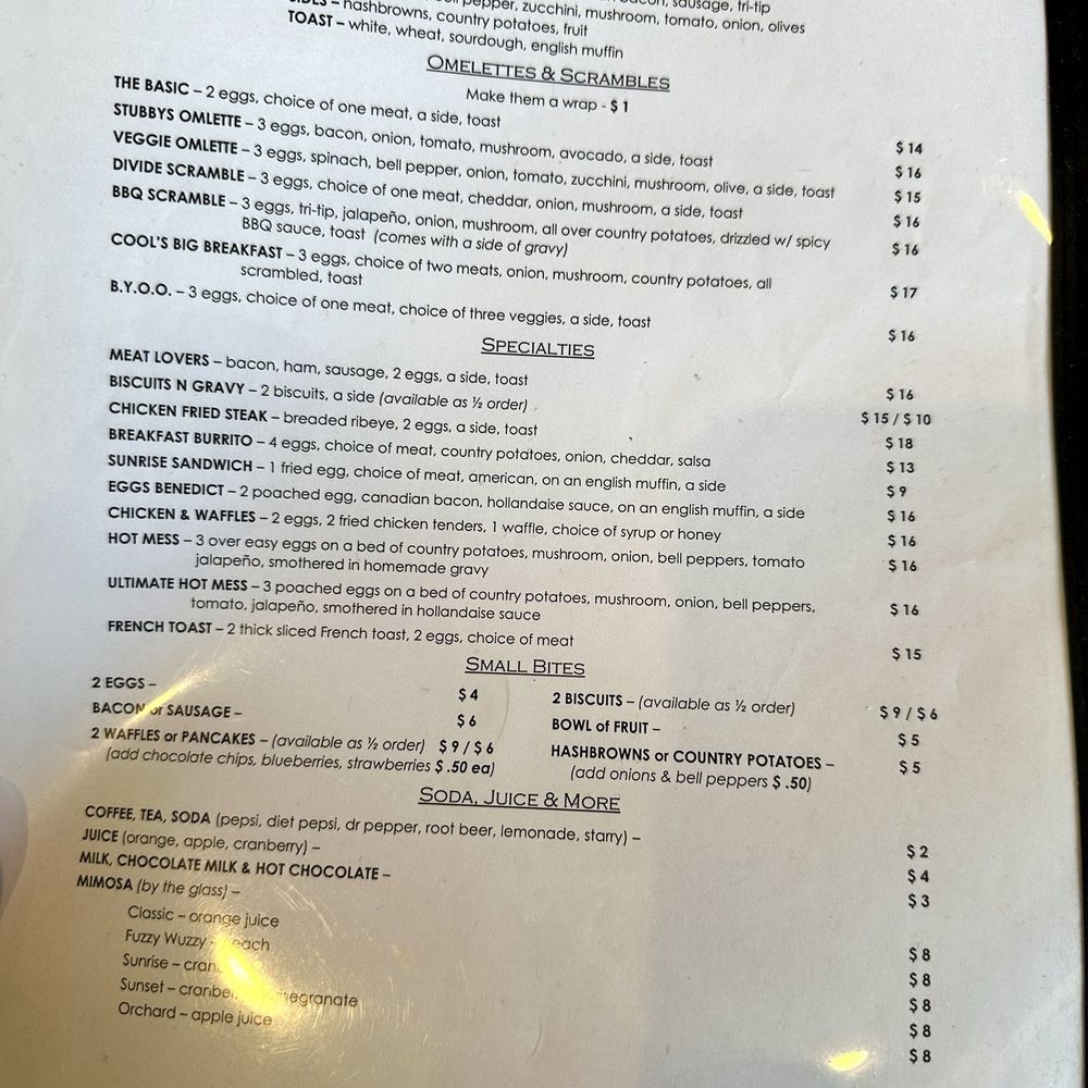 Stubbys Breakfast and BBQ - Breakfast menu March 2024 - Breakfast & Brunch Near Me - Cool, California