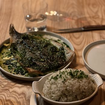 Claud - Rainbow trout and butter rice - Wine Bars Near Me - New York, New York
