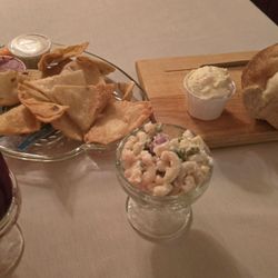The Wisco An Old Fashioned Supper Club - Relish tray, loaf of bread, pickled beets, and pasta salad