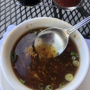 Ginger Cafe - (Un) hot and (un) sour soup. Oily,bland. - Asian Fusion Near Me - Gilroy, California Ginger Cafe - (Un) hot and (un) sour soup. Oily,bland. - Asian Fusion Near Me - Gilroy, California