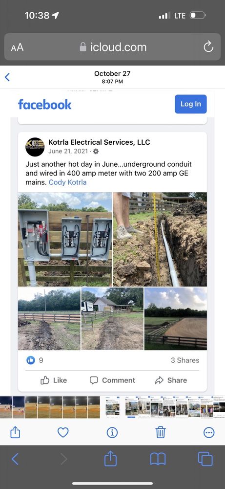 Slide of Kotrla Electrical Services