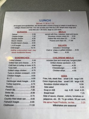 Menu photo 2 L & R Cafe Quincy, WA