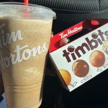 Tim Hortons - large vanilla supreme ice cap and small box of timbits - Coffee & Tea Near Me - Commack, New York