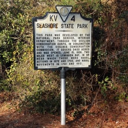 Seashore State Park Marker - Seashore State Park Historical Marker on Shore Drive
