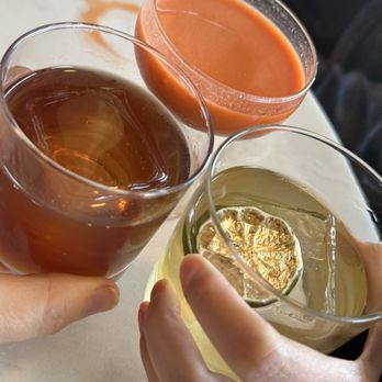 Common Good Cocktail House - Cumin and Goin Dr. Pepper and Madeira switched Beef Tallow Washed Bourbon, Hickory Smoke - Cocktail Bars Near Me - Glen Ellyn, Illinois