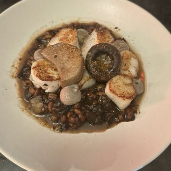 8282 - Jjajang Bori-Bap : mushrooms and scallops served with a Korean black bean sauce - Korean Near Me - New York, New York