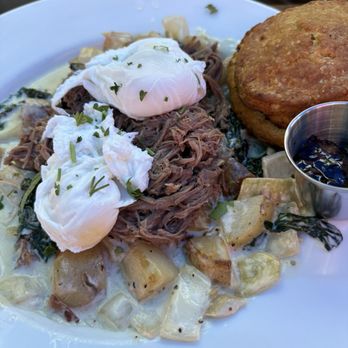 MA Mosa's - Homemade hash with poached eggs and a tasty biscuit. - Breakfast & Brunch Near Me - Grants Pass, Oregon MA Mosa's - Homemade hash with poached eggs and a tasty biscuit. - Breakfast & Brunch Near Me - Grants Pass, Oregon