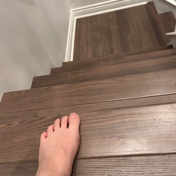Empire Today - This is the correct landing they installed, which should be what every single landing should be. - Flooring Near Me Empire Today - This is the correct landing they installed, which should be what every single landing should be. - Flooring Near Me