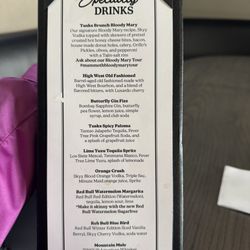 Tusks Bar - Menu