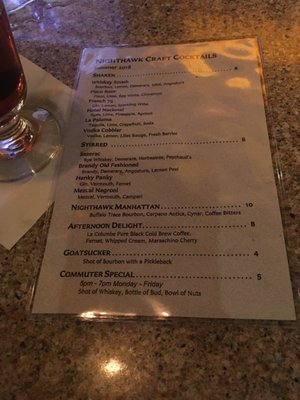 Menu photo 7 Nighthawk Chicago Chicago, IL