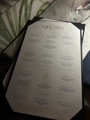 Menu photo 1 Ristorante Per L’Ora Los Angeles, CA Menu photo 1 Ristorante Per L’Ora Los Angeles, CA