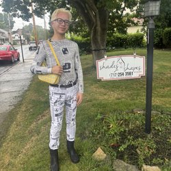 My fiancé most recent hair coloring appointment.
