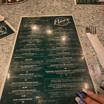 Nico's Pier 38 - Menu Jan 2025 - Seafood Near Me - Honolulu, Hawaii